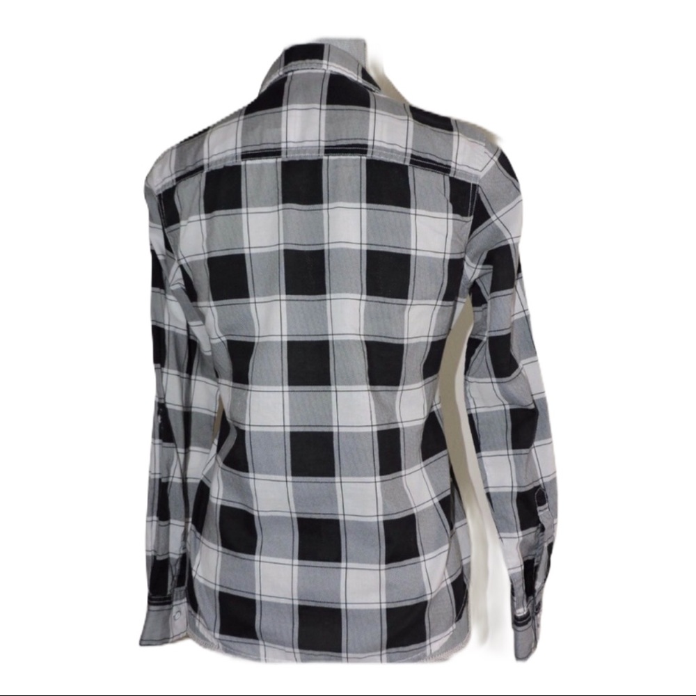 Foxcroft Button Down Shirt Buffalo Check Plaid 2P - Picture 2 of 6